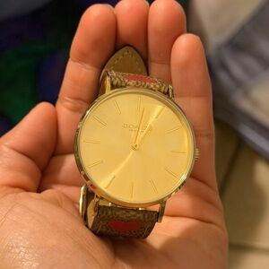 Coach Gold and Brown Men's Watch